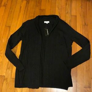 NWT Kim Rogers Cardigan Black